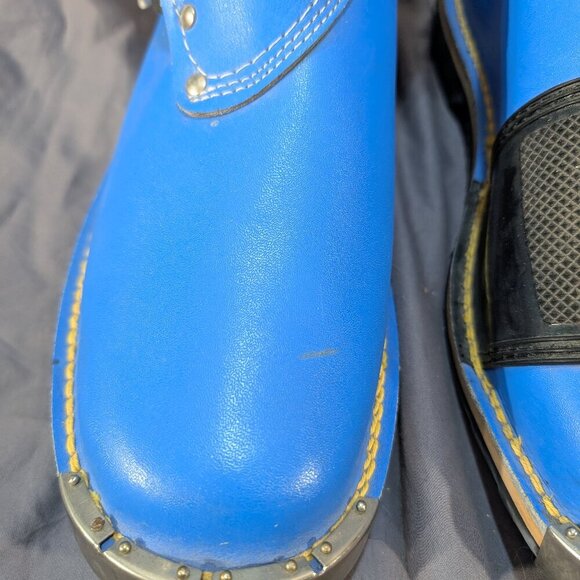 Vintage PRO SPORT Racing Motocross Boots Blue & White - Size 10 - 80s MX Radium - Picture 4 of 11
